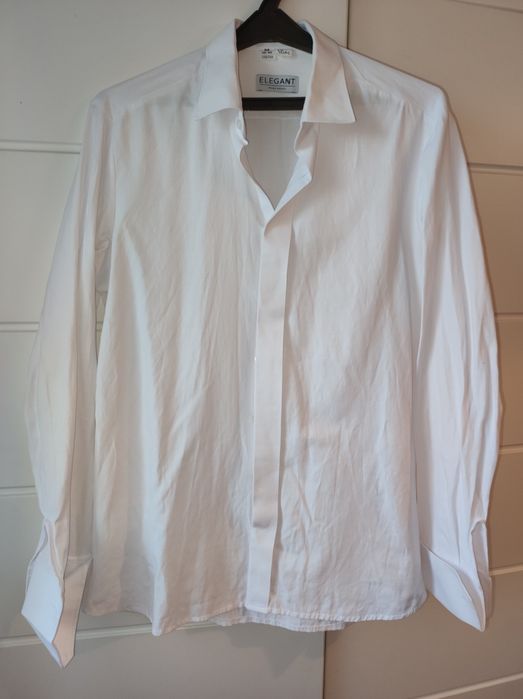 Koszula męska M biała do smokingu