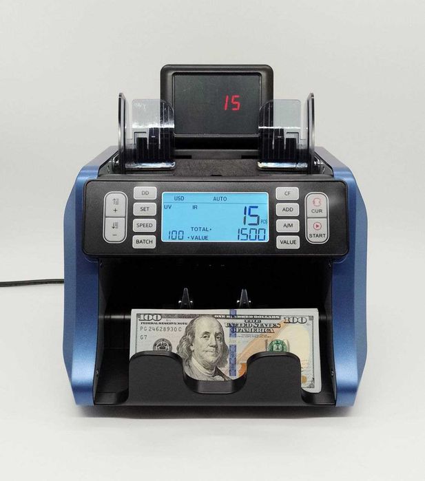 Лічильник для грошей з перевіркою банкноти на фальш. UV, MG, IR, DD