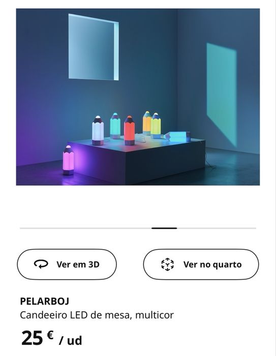 Candeeiro led de mesa multicor IKEA