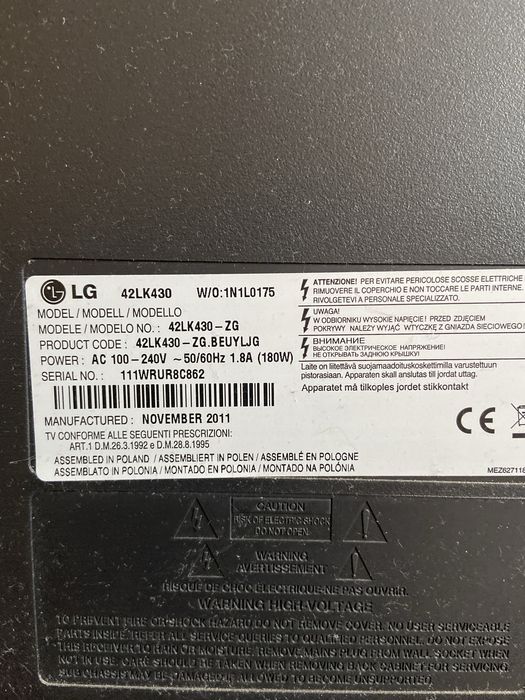 Telewizor LG 42,5 cala