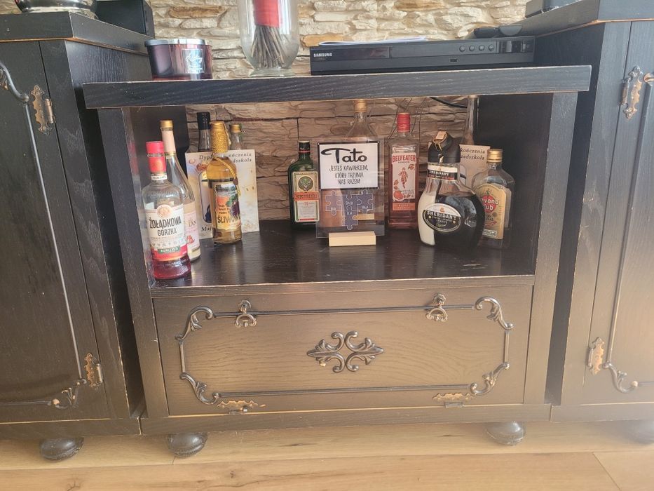 Meble czarne,  antyk drewno blaty do renowacji