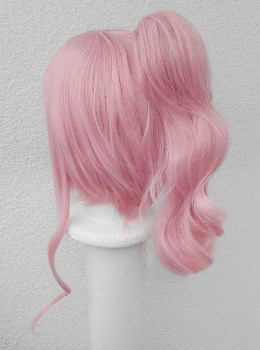Akiyama Mizuki Project Sekai różowa jasna peruka z kitką cosplay wig
