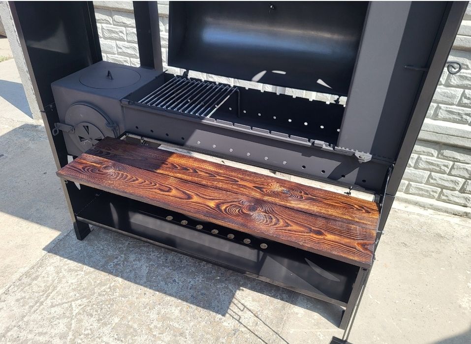 4мм! От Завода! Мангал Коптильня с Крышей и Печкой под Казан