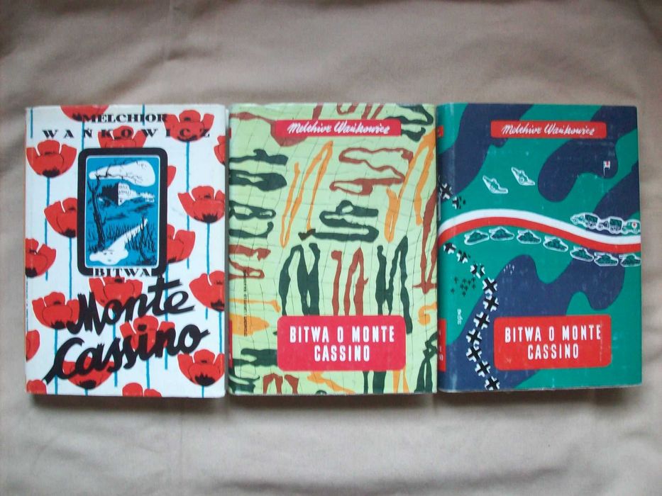 Bitwa o Monte Cassino, M.Wańkowicz, 3 tomy, oprawa twarda, 1989.