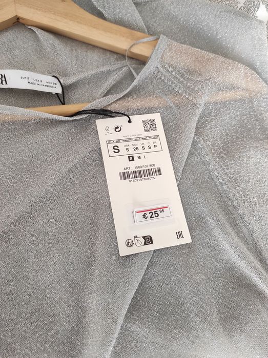 Blusa malha metálica prata
