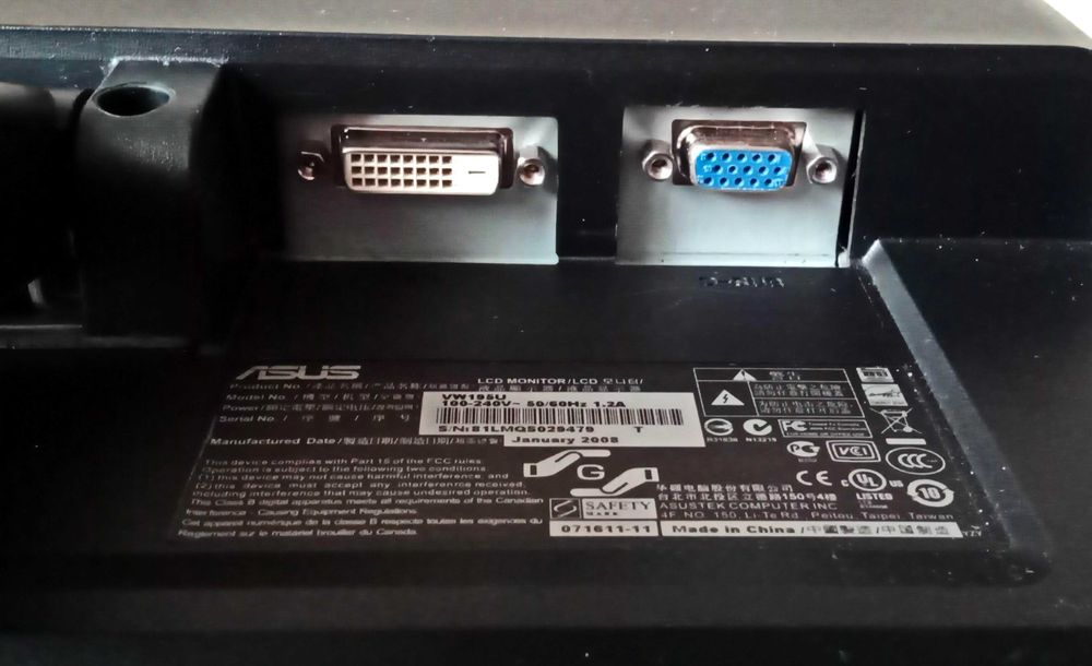 Монитор 19 "дюймов Asus VW195U широкоформатный