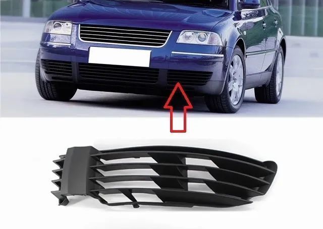 Grelha Esquerda Para-choques - Volkswagen Passat 3BG B5.5