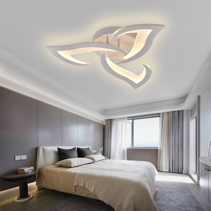 Lampa sufitowa plafon LED w kształcie Kwiatu Lotosu 3 ringi z pilotem