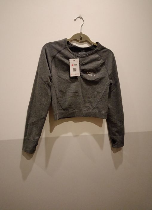 Krótki top sportowy Longsleeve Fit&Sweet Gray Naomi Tamper L