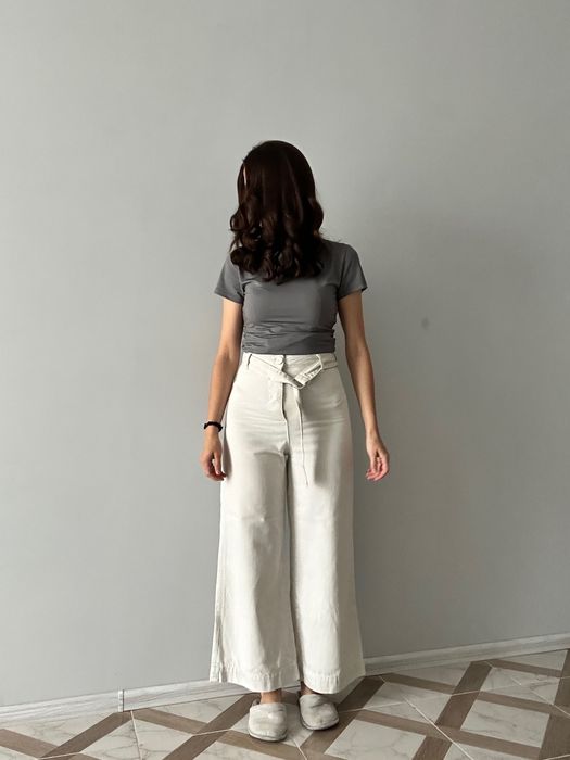 Штани Zara жіночі прямі літні кюлоти джинси