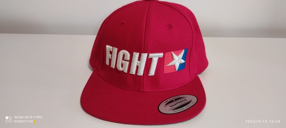 Czapka firmowa "trzeba zapier...ć" czerowona Fight!!