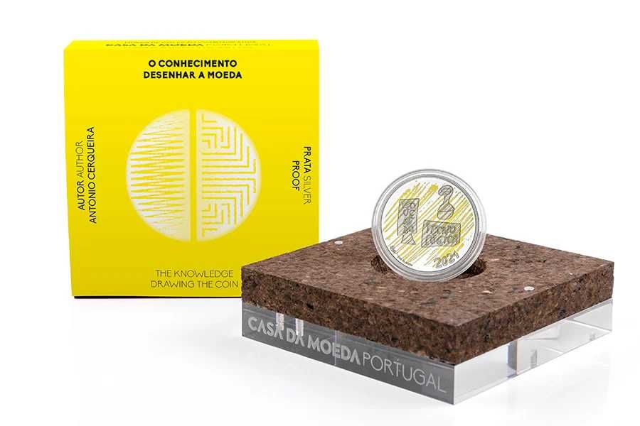 Portugal € Moeda O Conhecimento Prata Proof