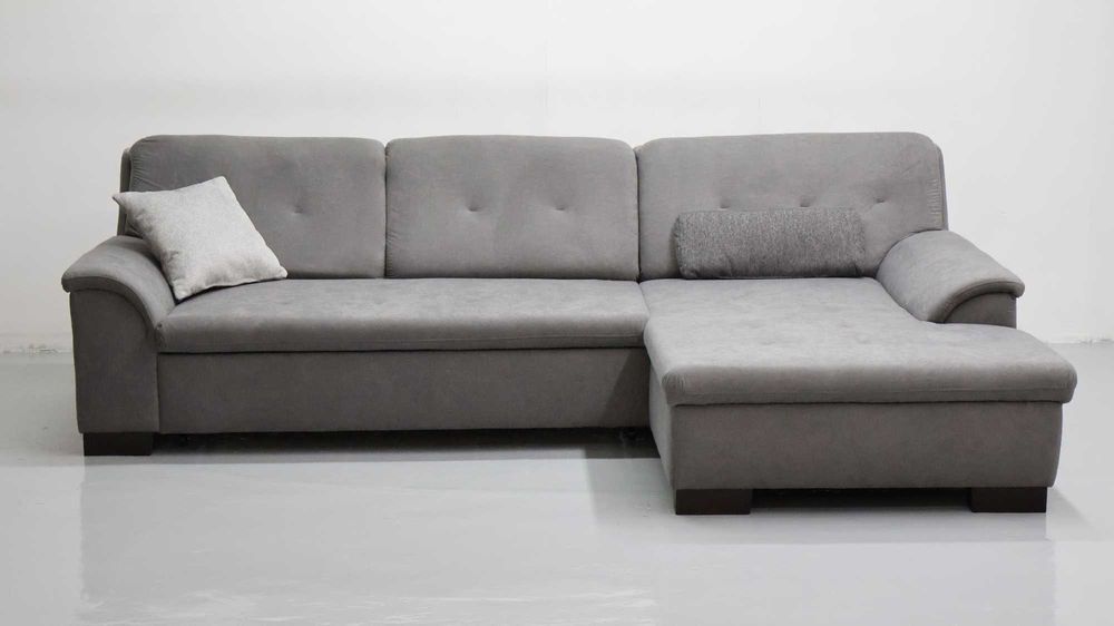 TFE Nowy narożnik funkcjA spania rogówka KANAPa SOFA SZARA tkanina