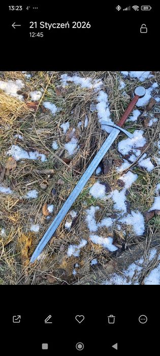 Miecz dwuręczny rycerski bojowy