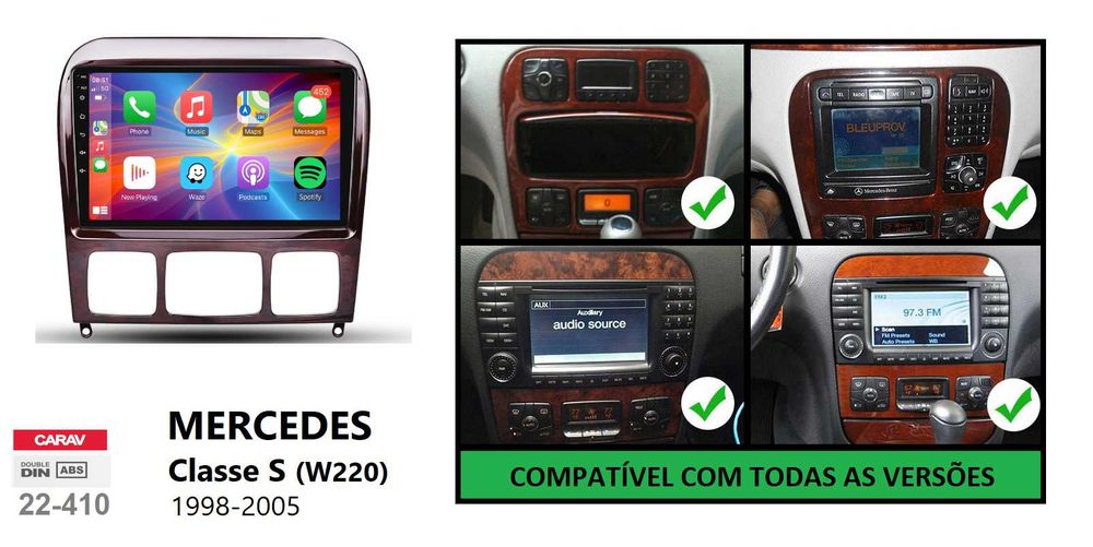 Rádio 2DIN 9" Mercedes • S • SL • R • W220 W230 W251 • Android 4+64GB