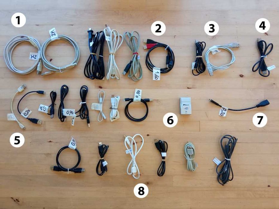 Cabos USB - A - B - Mini - Micro