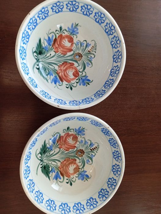 Старовинні дві глибокі  Польські миски для пирогів.