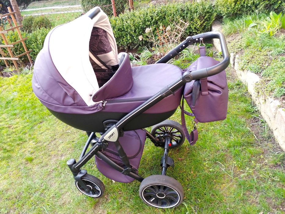 Wózek spacerowy 2w1 Anex Sport Discovery Limited Fiolet Ekoskóra