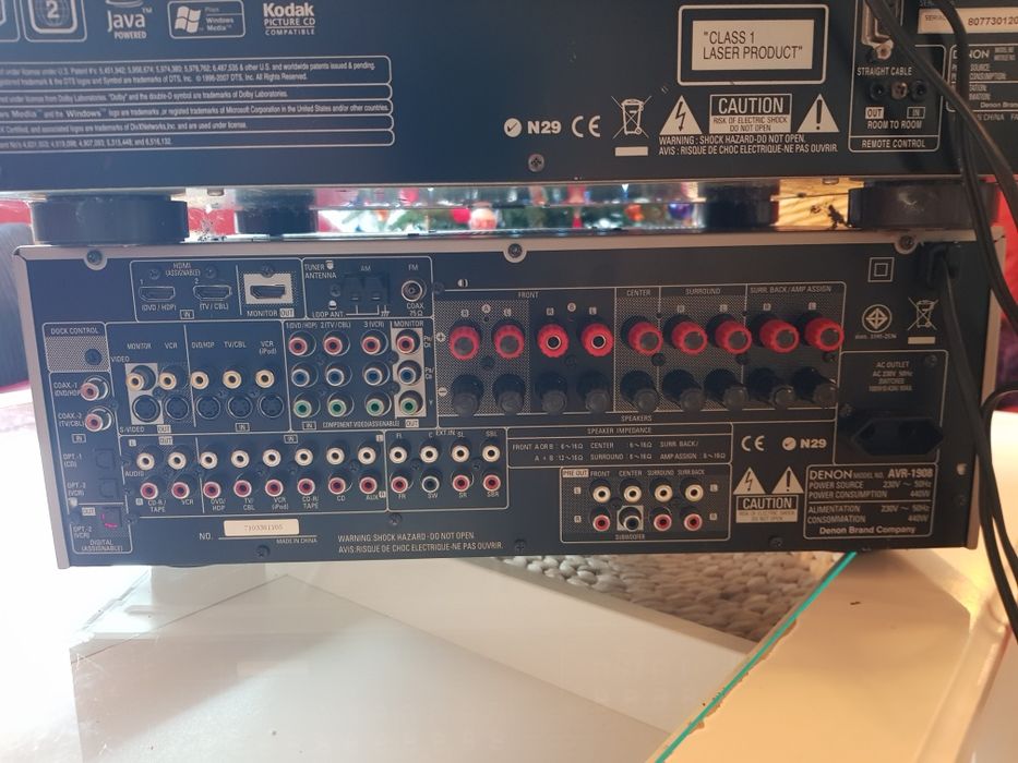 Denon - zestaw amplituner, dvd i gramofon