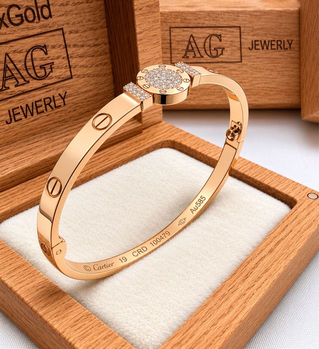 Золотой браслет cartier 585