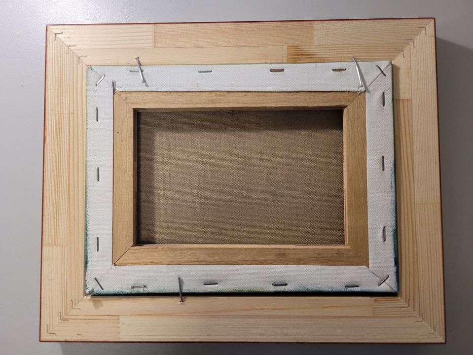 Pejzaż Olejny Impresjonistyczny Staw z Trzcinami