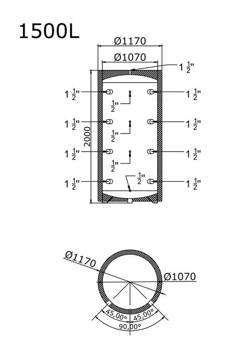 Zbiornik Buforowy Bufor c.o. 1000l dostępny z dostawą