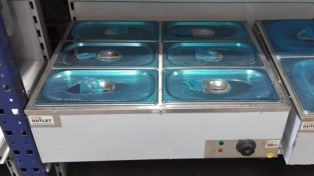 Banho-Maria - 6 Cubas GN1/3 - NOVO