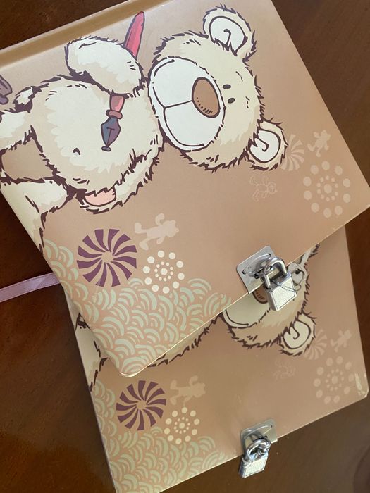 2 blocos de notas da NICI com cadeado COMPLETAMENTE NOVOS