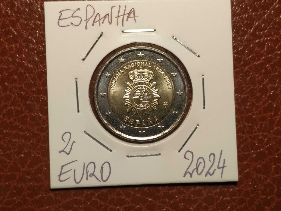 A598 moeda de 2 euro de 2024 Policia Nacional - Espanha
