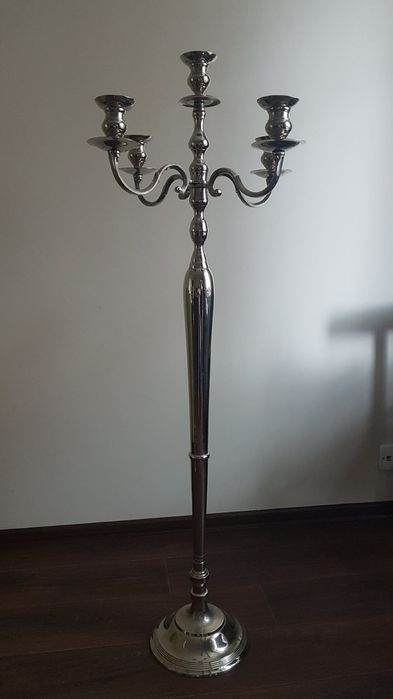 Подсвечник, канделябр металлический хромированный
