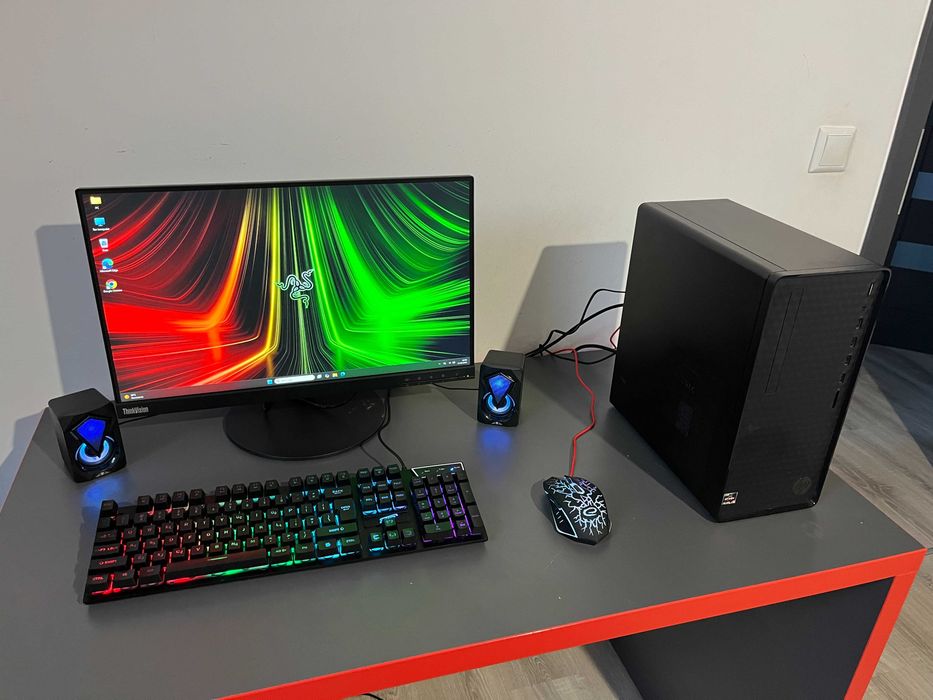 Komputer  Gamingowy  Ryzen 5 16GB SSD 1TB GTX 1650 WiFi Monitor 22