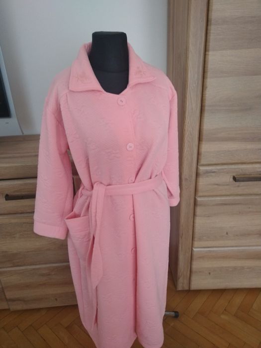 Szlafrok damski Dumi 100% bawełna różowy M/L