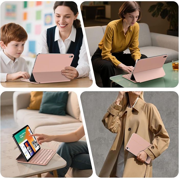 Klawiatura do iPad 10 gen 10,9 AZERTY Bluetooth magnetyczna etui