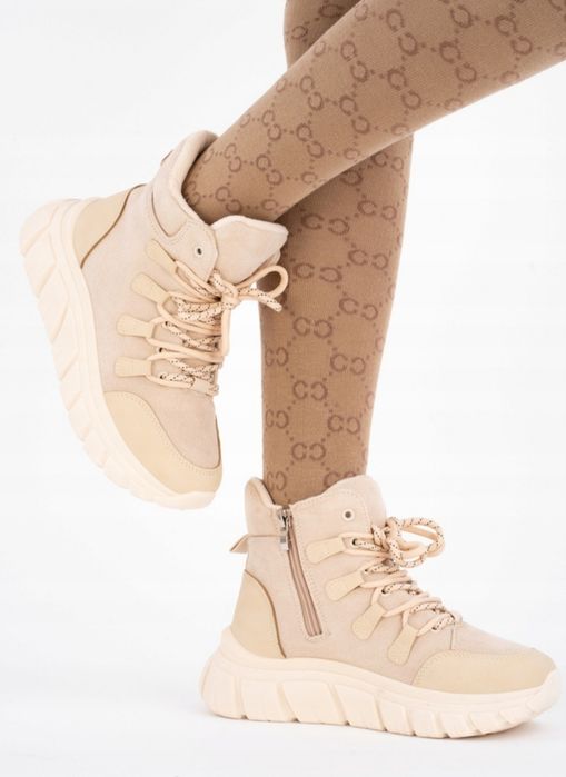 3 KOLORY 36 37 38 botki 39 40 41 sportowe trekkingowe na grubej podesz