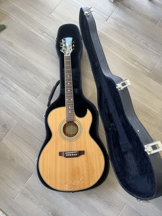 Guitarra acustica Epiphone PR 5E natural com caixa
