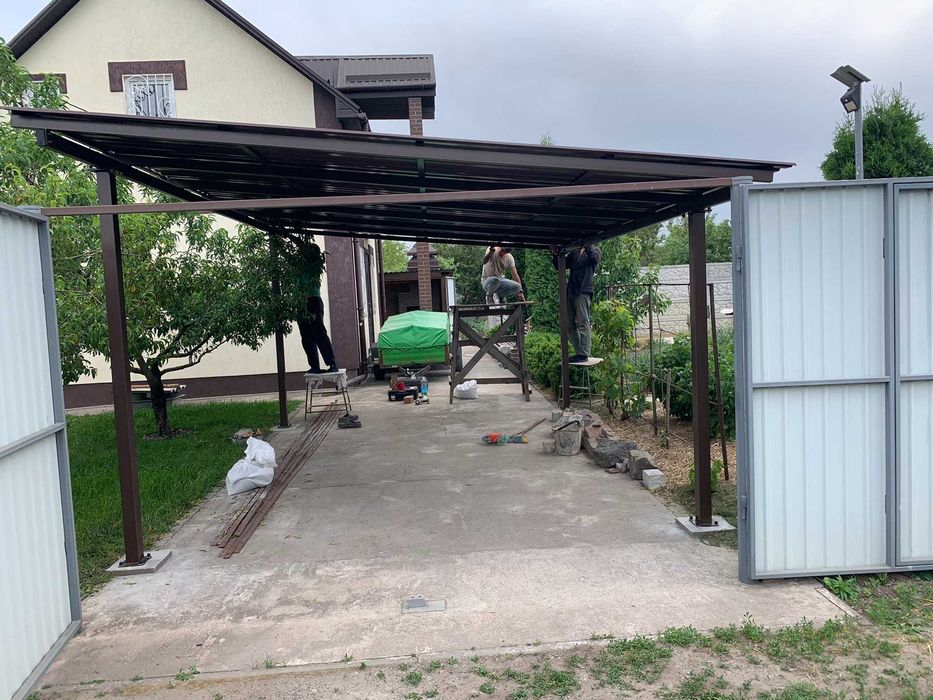 Автонавес собери сам, Навес для дома, Навес для дачи