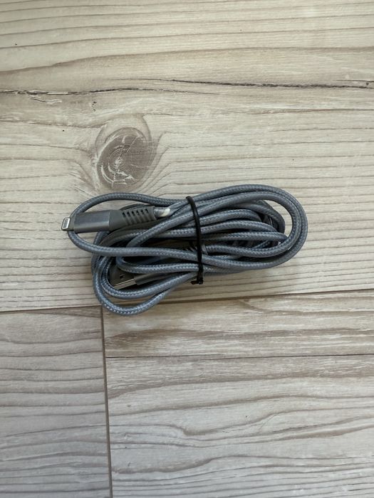 Kabel lightning do iphone 8 pinów 3metry szary w otulinie