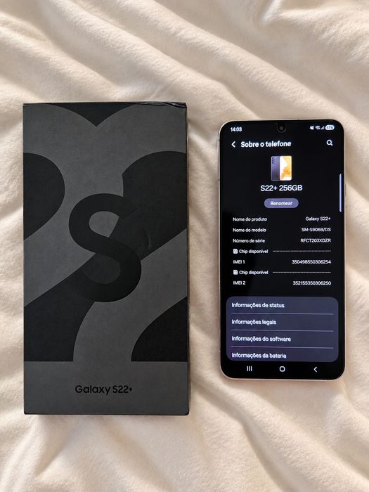 Samsung Galaxy S22+ 256GB | Ecrã e bateria originais NOVOS | Desbloqueado