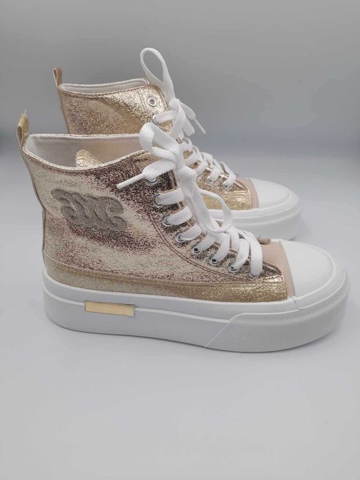 nowe  złote  trampki  damskie  rozmiar  41