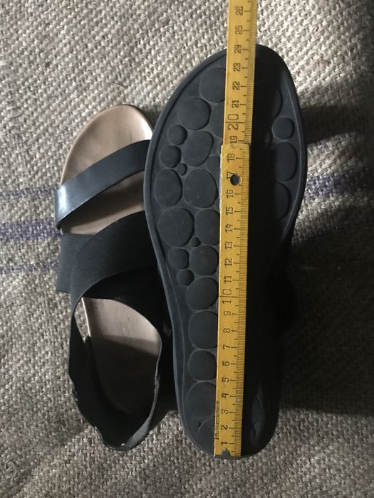 Buty Sandały Kazar 38 czarne, używane, skórzano-gumowe
