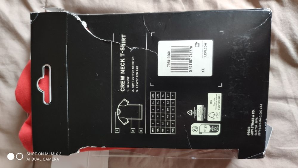 Levi's dwupak t-shirt czarny i czerwony rozm XL