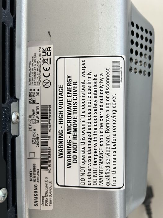 Мікрохвильові печі Samsung MC457TGRCSR в двох кольорах 45 л бу