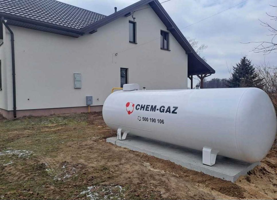 Zbiornik na GAZ 2700/3650/4850/6400 Dostawy Gazu PROPAN LPG Montaż