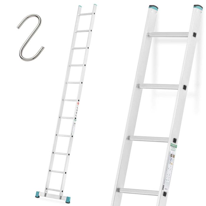 Drabina 1-elementowa przystawna, opieralna 1x11 / długość: 3,13 m