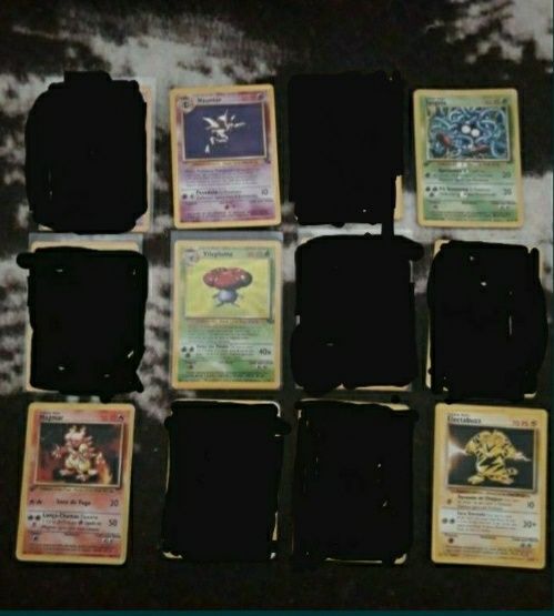 Lote 4 cartas Pokémon raras ou de 1a edição