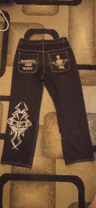 Джинсы черные в стиле y2k