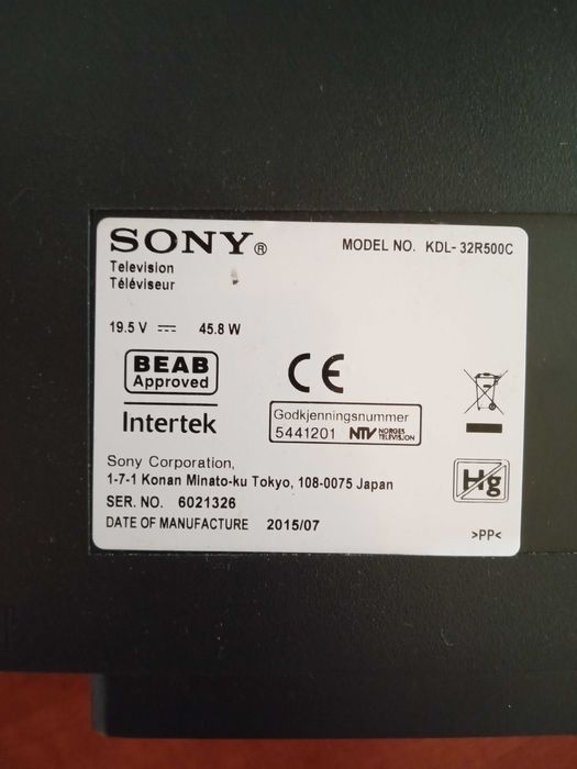 Płyta główna TV SONY KDL-32R500C