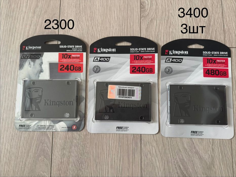 Ssd Kingston A400 240-480GB новий