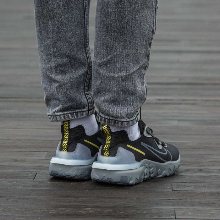 Кросівки Nike React Vision Black/Grey premium | Кроссовки Найк чоловічі