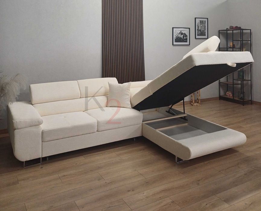 Narożnik Arteon POD WYMIAR Kanapa Łóżko Sofa Rogówka USB + GRATIS